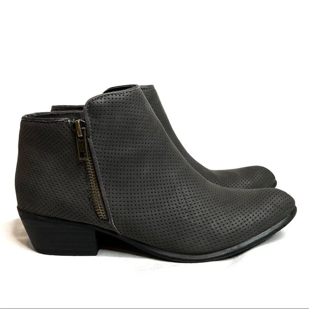 Esprit dark gray Tara2 perforated ankle booties size 6